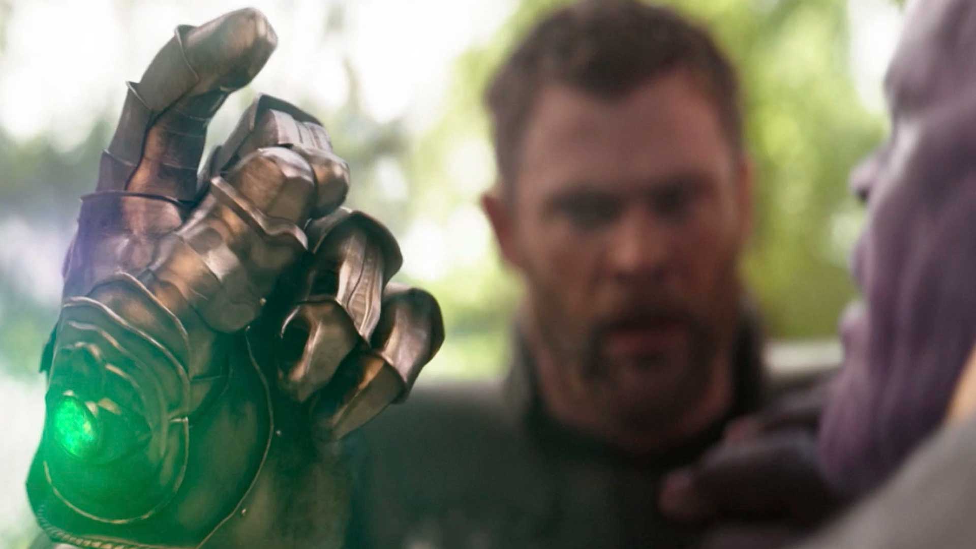 Thanos' snap in Avengers: Infinity War