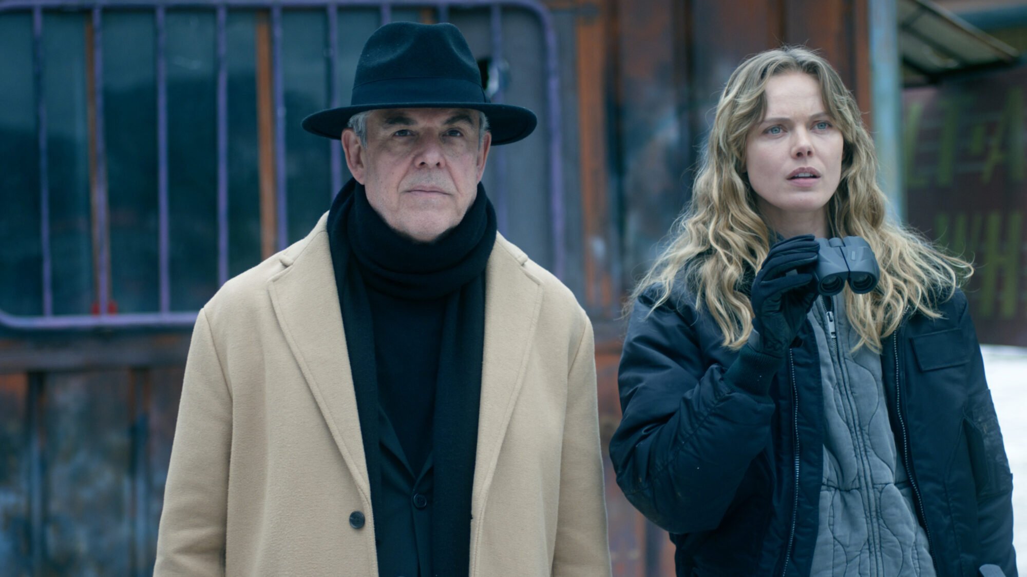 ICEFALL Danny Huston and Frida Gustavsson