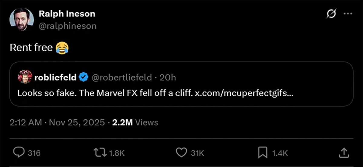 MCU’s Galactus Ralph Ineson Fires Back After Rob Liefeld Slams VFX