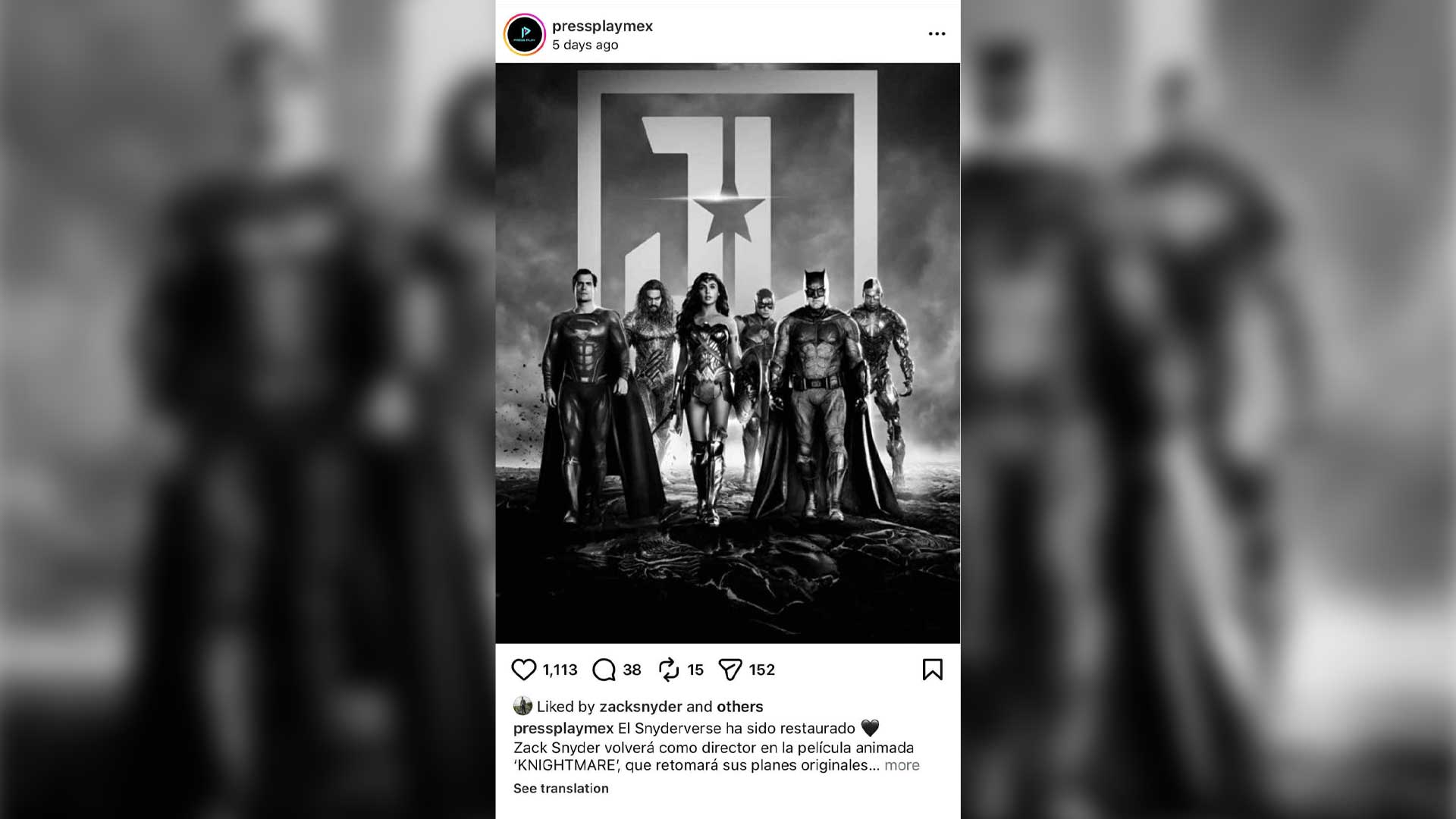 Zack Snyder Sparks “Snyderverse Restored” Buzz After Liking Viral Knightmare Post Animated