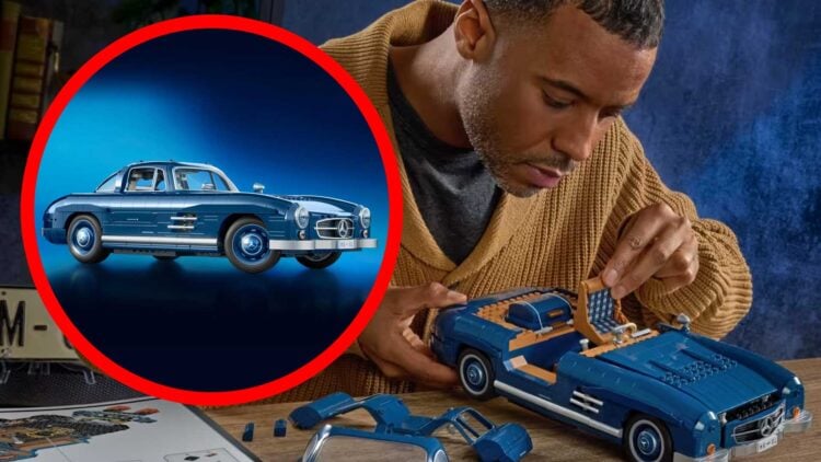 Mattel Brick Shop Hot Wheels Mercedes-Benz 300 Sl Building Toy Kit