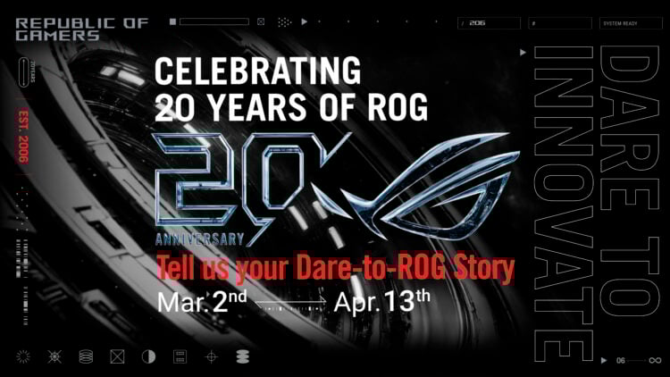 ASUS ROG Launches 20th-Anniversary Campaign and Invites You Along