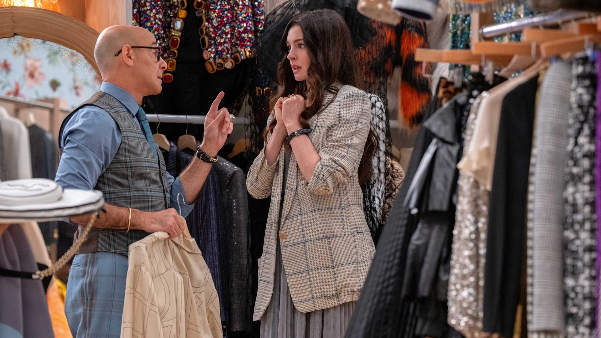 Stanley Tucci Nigel Kipling Anne Hathaway Andy Sachs THE DEVIL WEARS PRADA 2