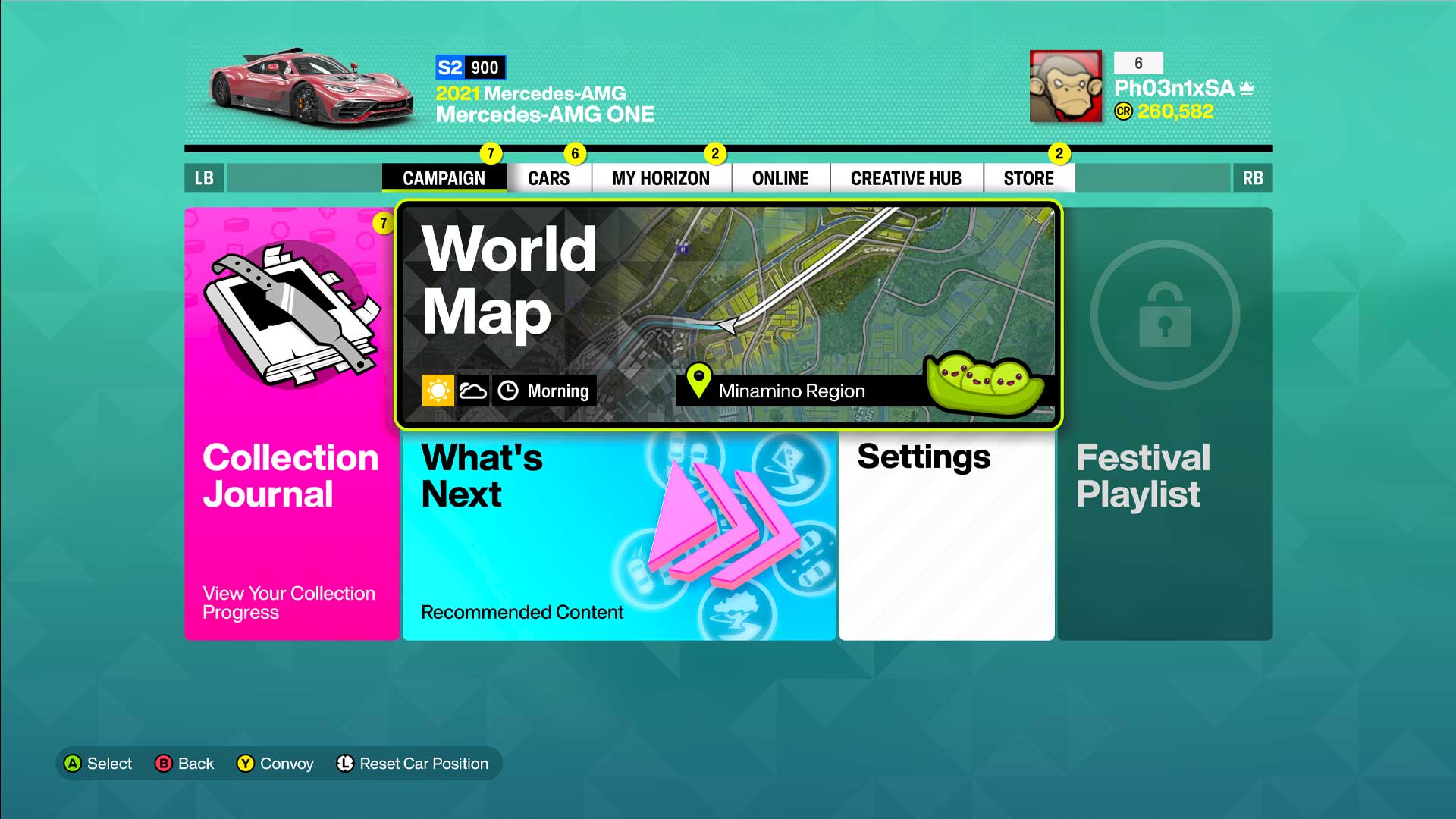 Forza Horizon 6 Menu