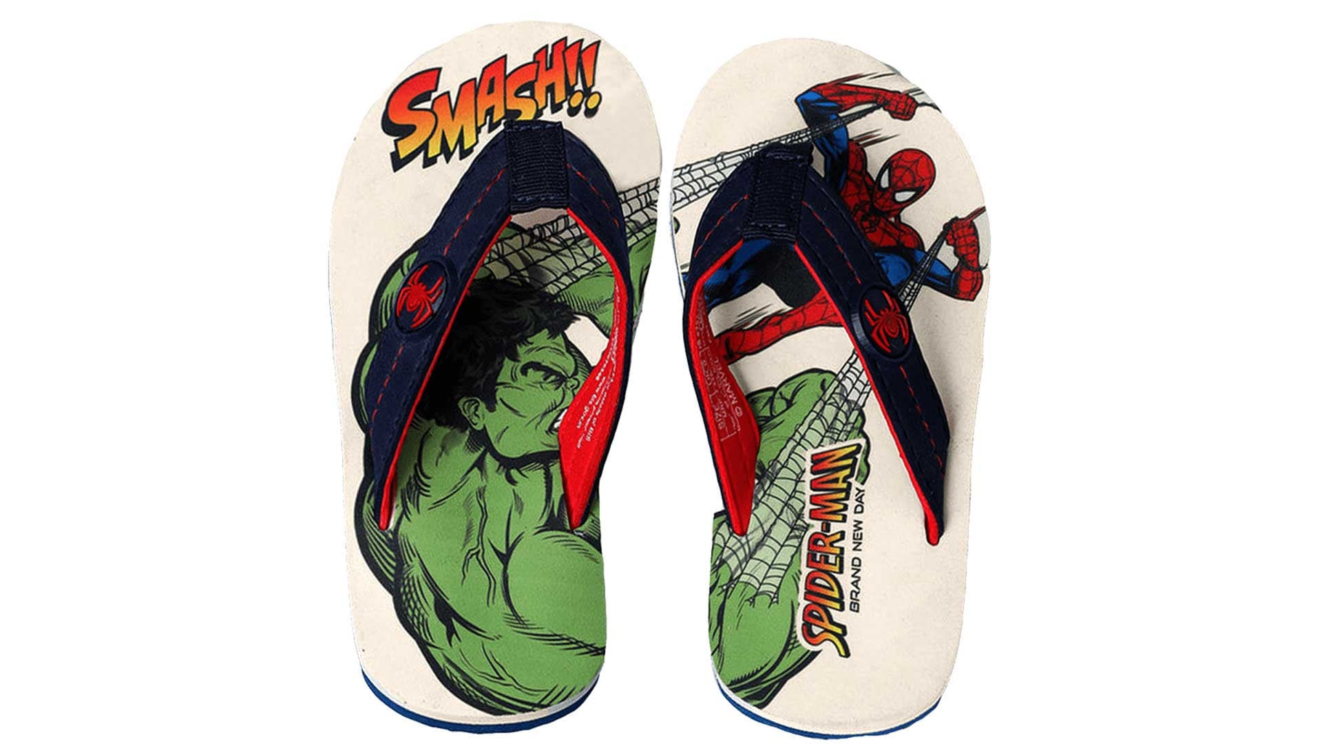 Kidsville Spider-Man Brand New Day Hulk Fight Flip Flops Sandals
