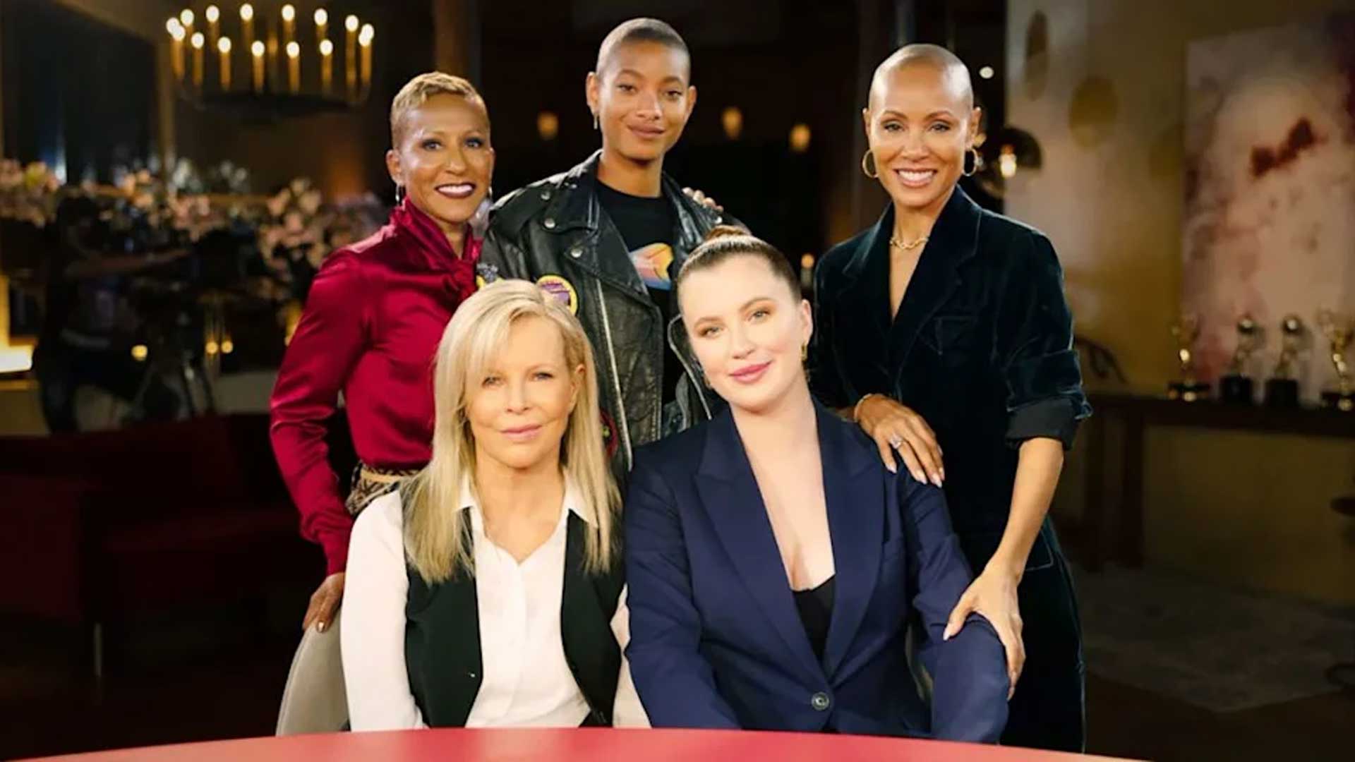 Kim-and-Ireland-Baldwin-front-row-on-Red-Table-Talk-in-2022