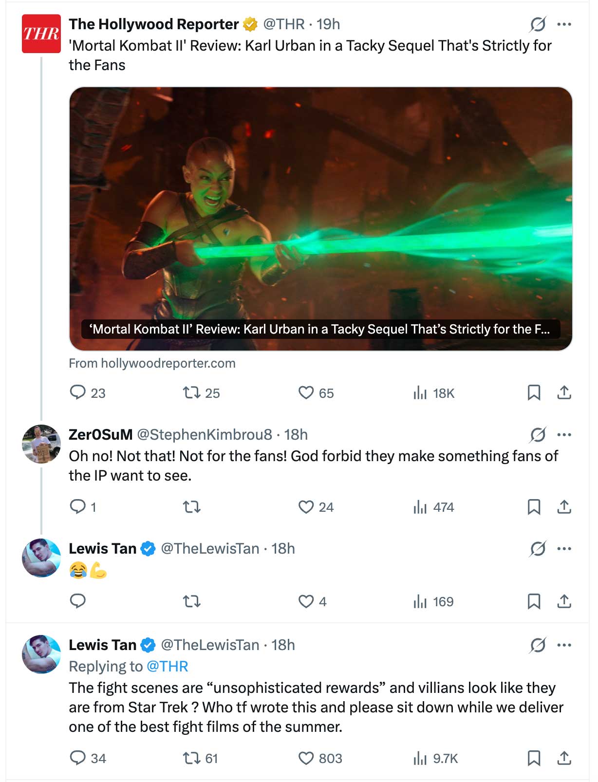 Lewis Tan Reacts X Mortal Kombat II review