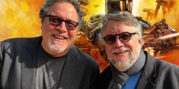 Jon Favreau and Guillermo del Toro photographed together ahead of The Mandalorian and Grogu