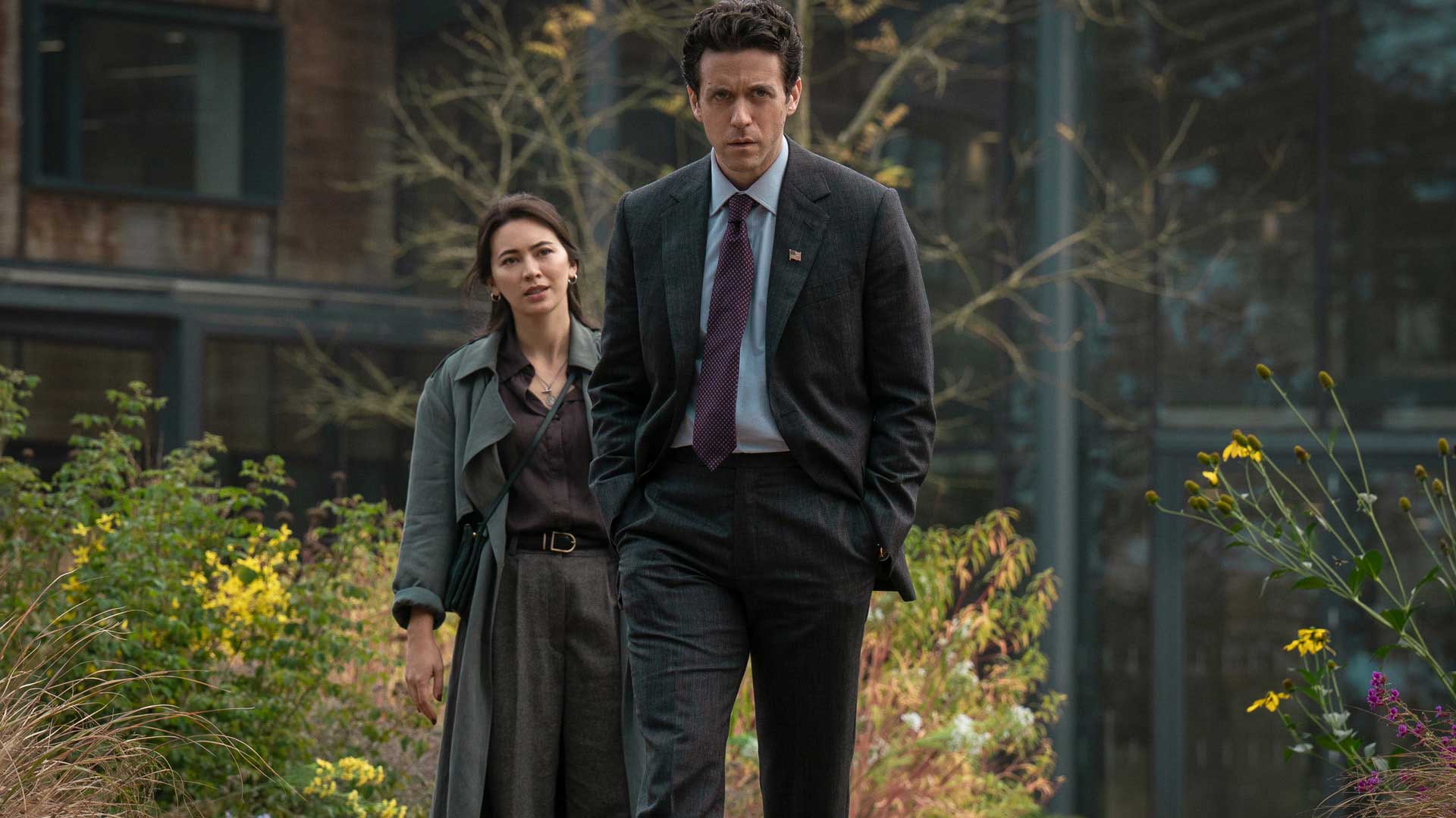 Ashley Zukerman and Jessica Henwick in Silo Season 3 Apple TV