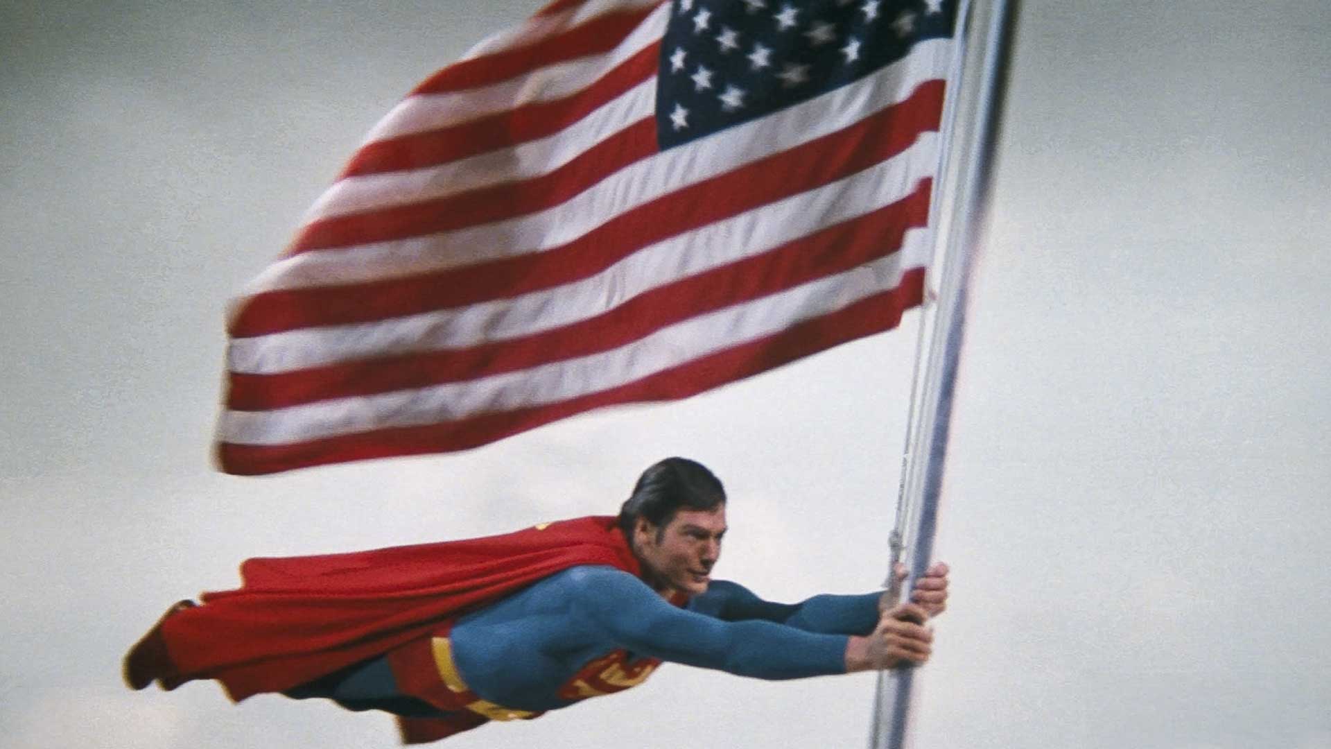 Superman II Christopher Reeve flag scene