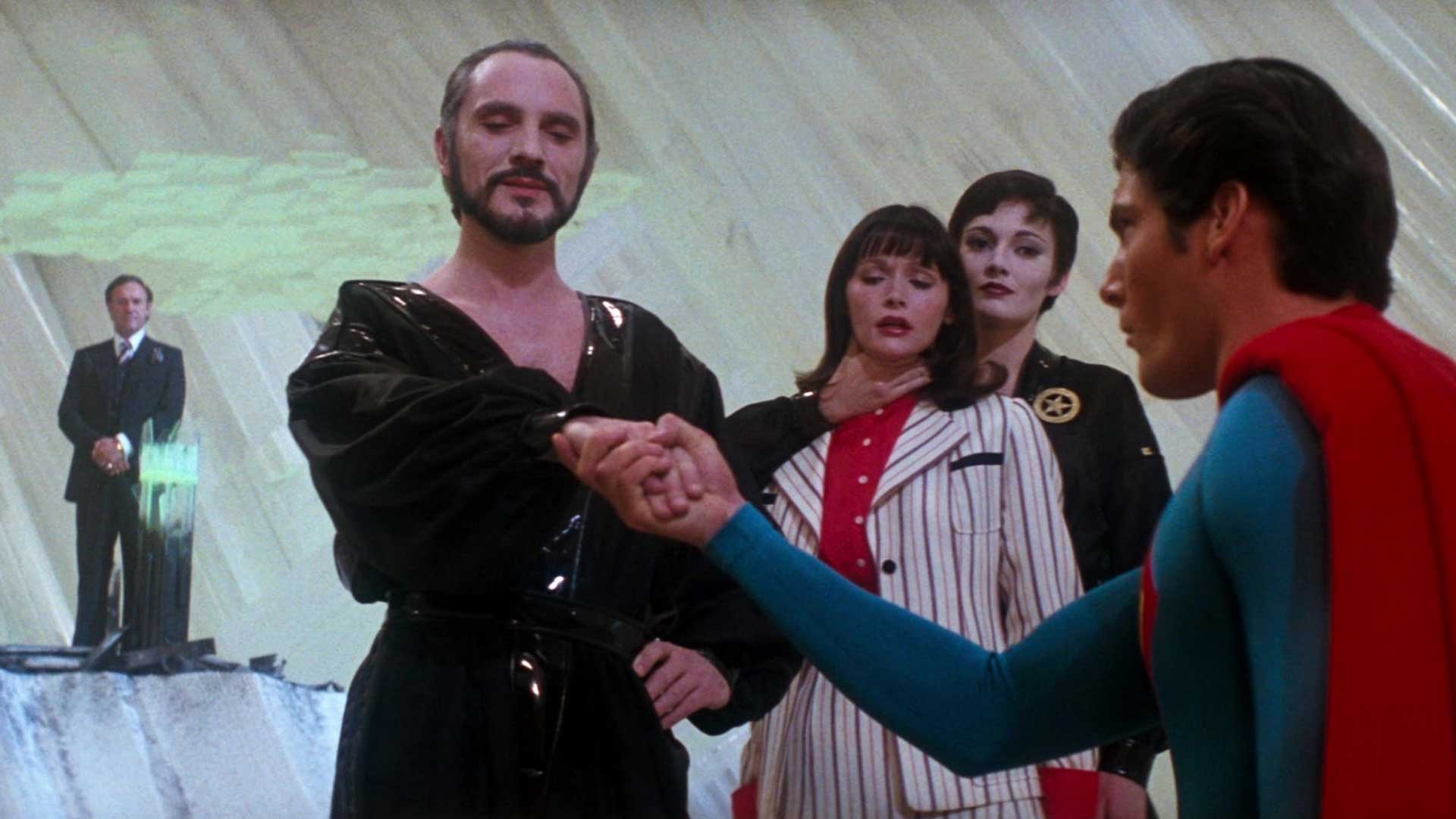 Superman II Crushes Zod's Hand Kneel