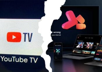 YouTube TV logo split against Showmax interface as the streaming service shuts down in Africa