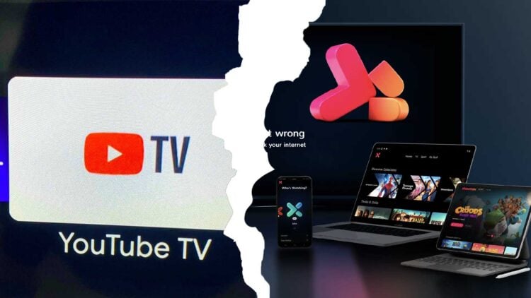 YouTube TV logo split against Showmax interface as the streaming service shuts down in Africa