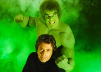 Bill Bixby as David Banner and Lou Ferrigno as The Incredible Hulk in the 1978 CBS television series