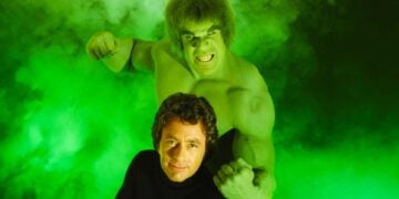 Bill Bixby as David Banner and Lou Ferrigno as The Incredible Hulk in the 1978 CBS television series