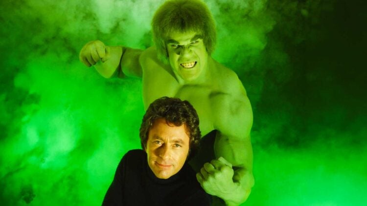 Bill Bixby as David Banner and Lou Ferrigno as The Incredible Hulk in the 1978 CBS television series
