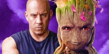 Vin Diesel and Groot from the MCU