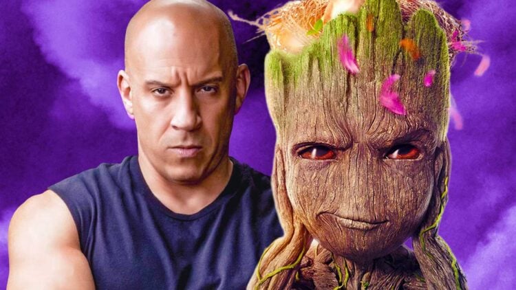 Vin Diesel and Groot from the MCU