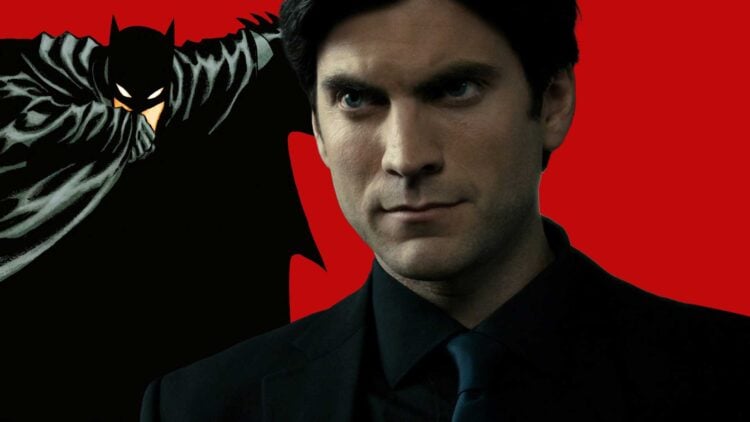 Wes Bentley as Bruce Wayne in a fan composite imagining Darren Aronofsky's Batman: Year One