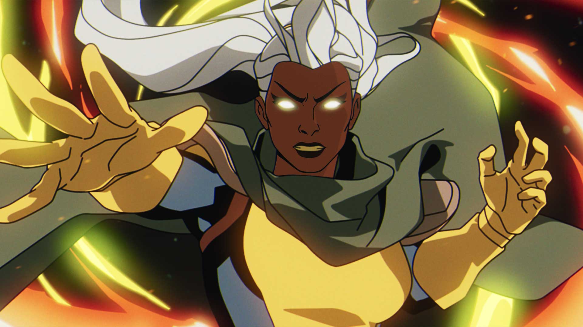 Storm channels lightning with glowing eyes in X-Men '97 Season 2