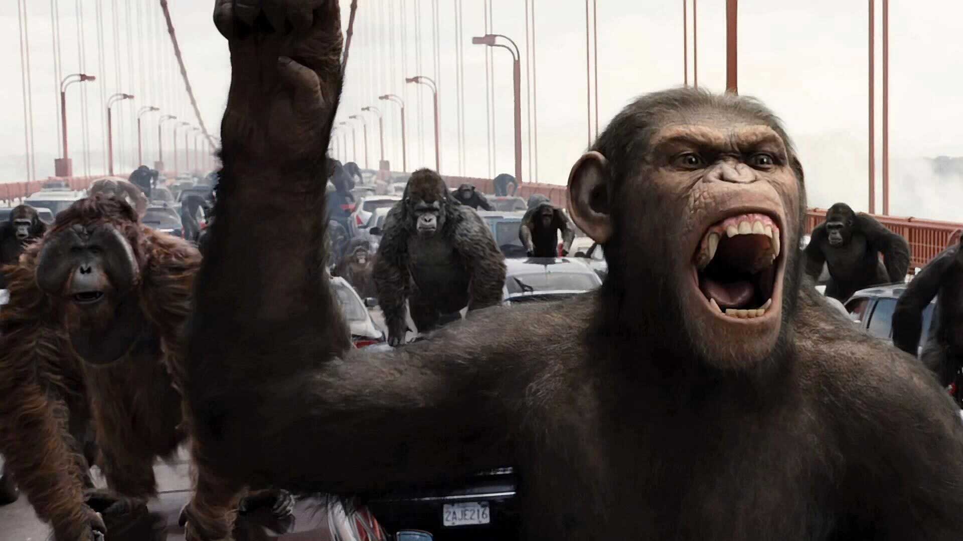 Rise of the Planet of the Apes Golden Gate Bridge Scene