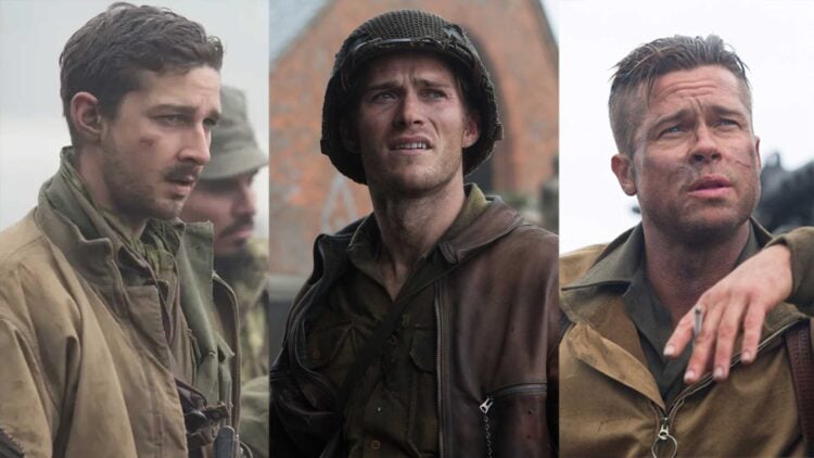 scott-eastwood-shia-labeouf-brad-pitt-fury-set