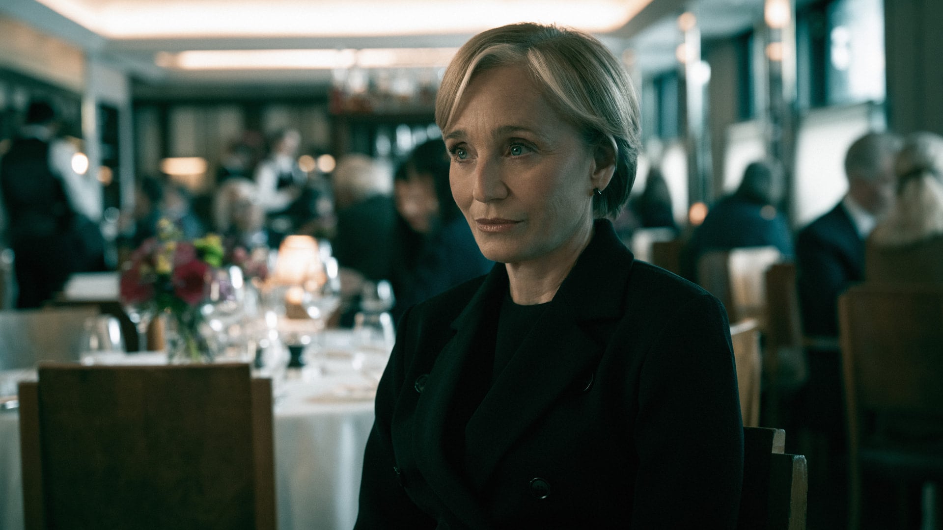 Kristin Scott Thomas in "Slow Horses," premiering September 16, 2026 on Apple TV.