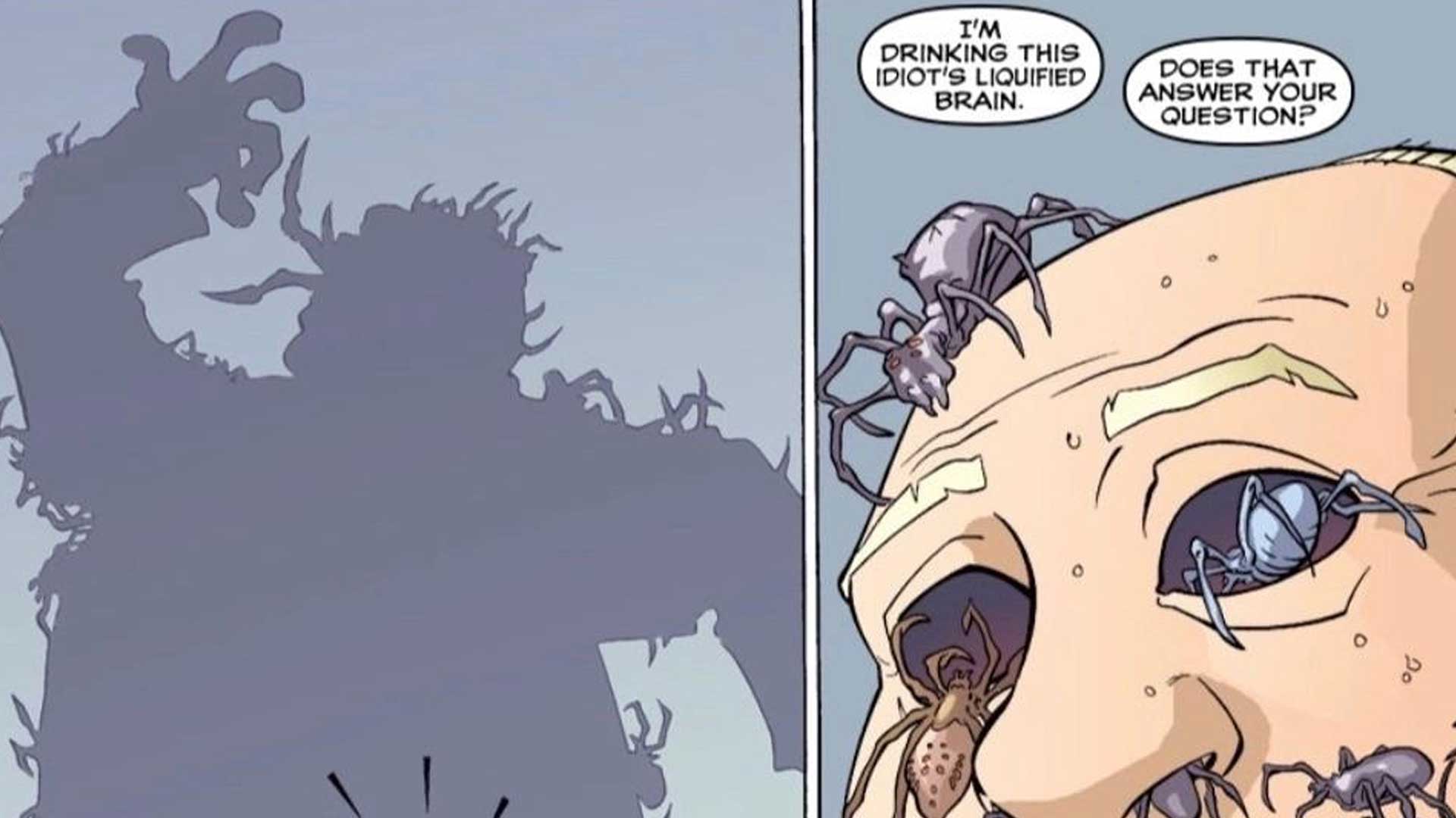 Spider-Man defeats his bully Carl King aka The Thousand- Spider-Man Tangled #2