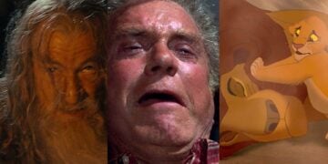 Gandalf facing the Balrog, a dying Uncle Ben, and Simba discovering Mufasa's body in three iconic movie death scenes