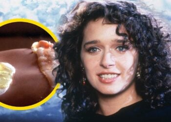 hot shots Valeria Golino bacon eggs belly scene