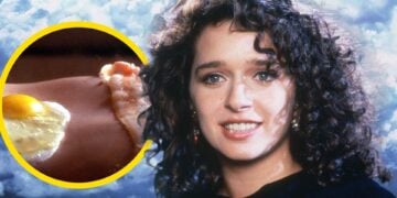 hot shots Valeria Golino bacon eggs belly scene