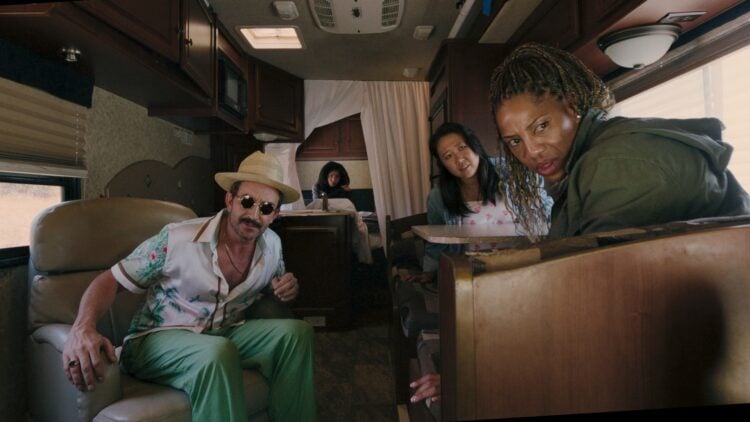 Andrew, Zoey and the others in the RV in The Exit State