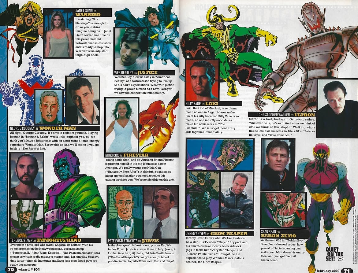 Wizard magazine Marvel Avengers Casting